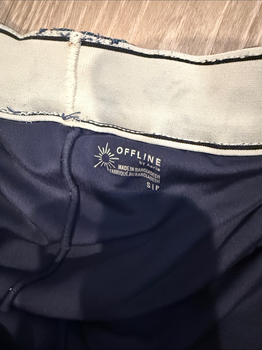 Offline by Aerie Oxford Mini Skort Denim Skirt w built in shorts Small Pleated - Picture 7 of 8